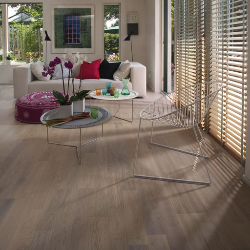 Kahrs Portofino Oak Engineered 2-Strip Wood Flooring, White, Matt Lacquered, 200x15x2423 mm